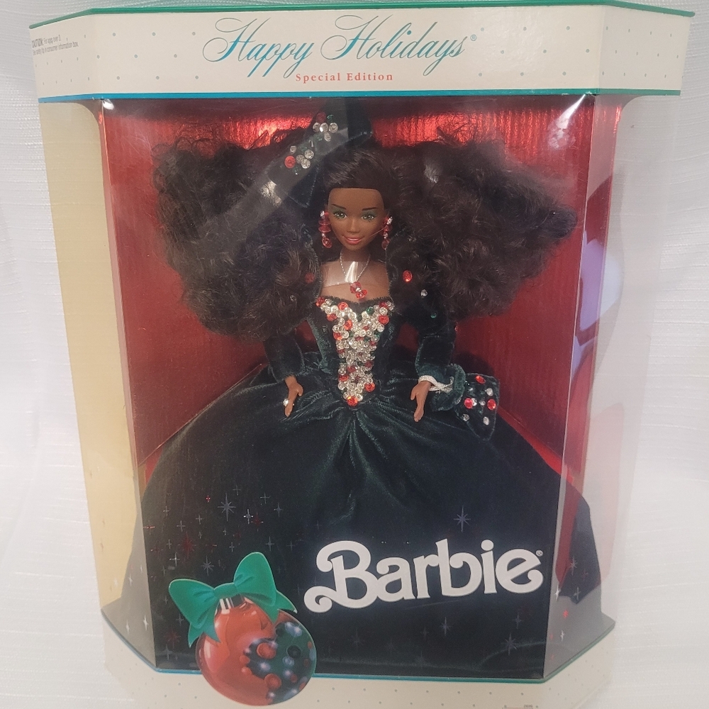 Vintage 1991 Happy Holidays Barbie Special Edition African American  NIB